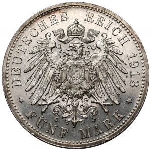 Prusy, 5 marek 1913-A - piękne LUSTRO