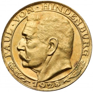 Niemcy, Medal ZŁOTO 1928 - Paul von Hindenburg