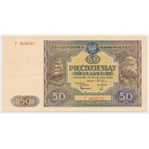 50 złotych 1946 - P - duża litera