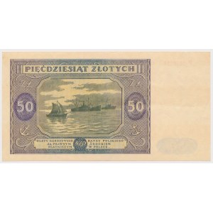 50 złotych 1946 - P - duża litera