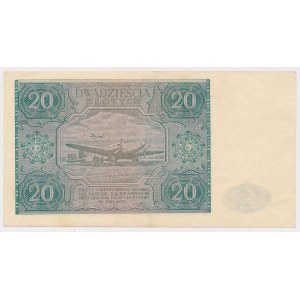 20 złotych 1946 - D - duża litera