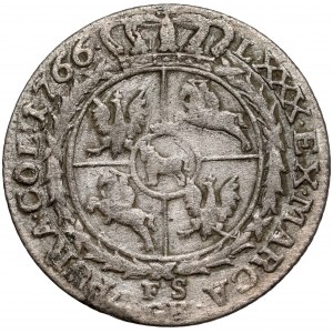 Poniatowski, Złotówka 1766 FS - fałszerstwo PRUSKIE