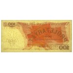 Destrukt 100 złotych (1986) - brak druku głównego na awersie
