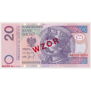 20 zł 1994 - AA - 0000000 - WZÓR Nr 1866
