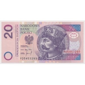 20 zł 1994 - YD - seria zastępcza
