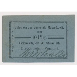 Maczeikowitz (Maciejkowice), 10 pfg 1917
