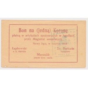 Nowy Sącz, 1 korona 1918 - sierpień