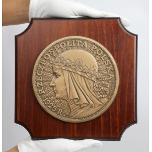 Plakieta z próbą II RP - 20 złotych 1925 Głowa Kobiety
