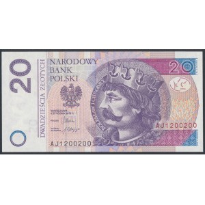 20 zł 2012 - AJ - 200200 - ładny numer