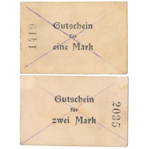 Lipine (Lipiny), 1 i 2 mk - zestaw (2szt)