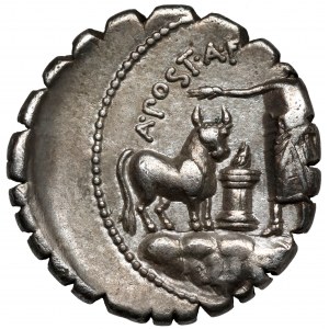 Republika, A. Post A.f S.n Albin (81 p.n.e.) Denar Serratus, Rzym