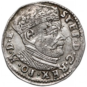 Stefan Batory, Trojak Wilno 1585 - bez herbu - zbroja