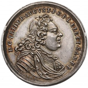 August III Sas, Medal Drezno - przysięga wierności elektorowi saskiemu 1733