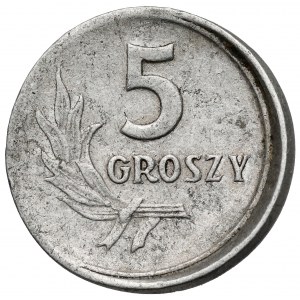 Destrukt 5 groszy 1961 - offcenter