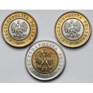 2-5 złotych 1994-1995 - zestaw (3szt)