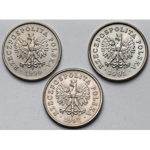 50 groszy 1990-1992 - zestaw (3szt)