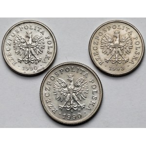 10-20 groszy 1990-1993 - zestaw (3szt)