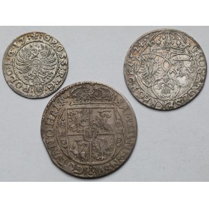 Zygmunt III Waza, Grosz, Szóstak i Ort 1613-1624 - zestaw (3szt)