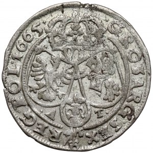 Jan II Kazimierz, Szóstak Bydgoszcz 1665 AT