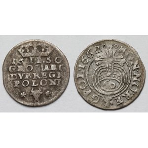 Jan II Kazimierz, Dwugrosz Bydgoszcz 1650 CG i Półtorak Poznań 1662 - zestaw (2szt)