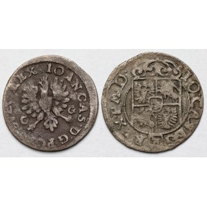 Jan II Kazimierz, Dwugrosz Bydgoszcz 1650 CG i Półtorak Poznań 1662 - zestaw (2szt)