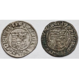 Węgry, Denary 1541 i 1549 KB, Kremnica - zestaw (2szt)