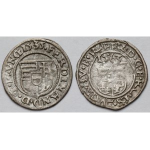 Węgry, Denary 1535-1563 KB, Kremnica - zestaw (2szt)