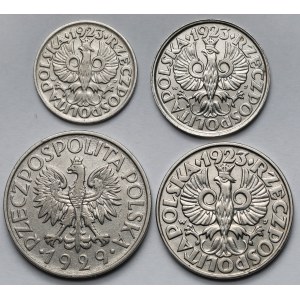 10-50 groszy i 1 złoty 1923-1929 - zestaw (4szt)