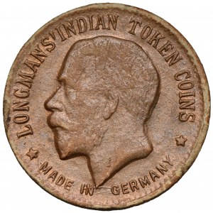 Indie, 1/4 anna 1911 - Tekturowa kopia - Longmans' Indian Token Coins