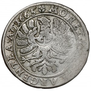 Śląsk, Fryderyk Wilhelm, 15 krajcarów 1665, Krosno - rzadkość