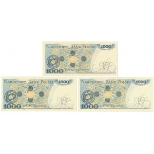 1.000 zł 1982 - HC, HD, HE - zestaw (3szt)