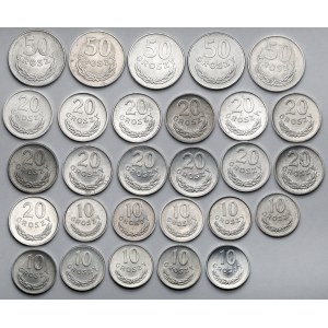 10-50 groszy 1966-1985 - mennicze - zestaw (28szt)