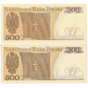 500 zł 1982 - CY, DY - zestaw (2szt)