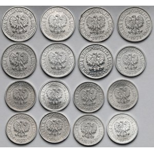10 i 20 groszy 1966-1985 - mennicze - zestaw (16szt)