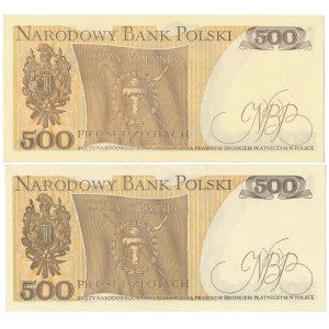 500 zł 1982 - DD, DZ - zestaw (2szt)