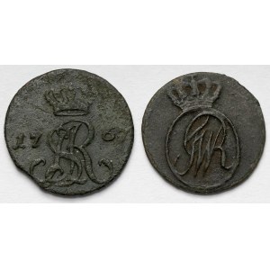 Poniatowski, Półgrosz 1767-G i Prusy Południowe, Szeląg 1797-E, Królewiec - zestaw (2szt)