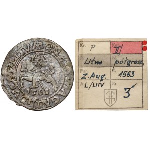 Zygmunt II August, Półgrosz Wilno 1563 - ex. Kałkowski