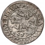 Zygmunt II August, Półgrosz Wilno 1557 - 2x koniczyna - ex. Kałkowski