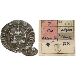 Kazimierz IV Jagiellończyk, Półgrosz Kraków - litery MK - ex. Kałkowski