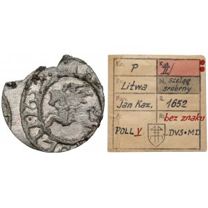 Jan II Kazimierz, Szeląg Wilno 1652 - ex. Kałkowski