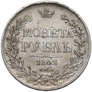 Rosja, Mikołaj I, Rubel 1842, Petersburg