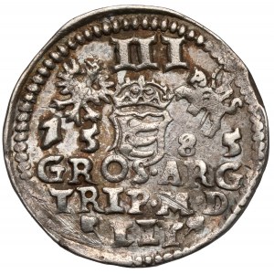 Stefan Batory, Trojak Wilno 1585 - herb Lis