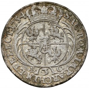 August III Sas, Trojak Lipsk 1754 - mała głowa