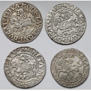 Zygmunt II August, Półgrosz Wilno 1546-1564 - zestaw (4szt)