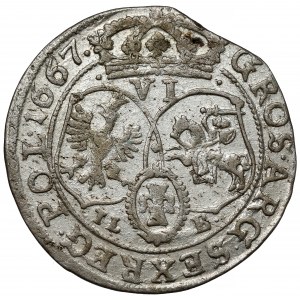 Jan II Kazimierz, Szóstak Bydgoszcz 1667 TLB