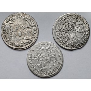 Jan III Sobieski, Szóstaki Bydgoszcz i Kraków 1682-1684 - zestaw (3szt)