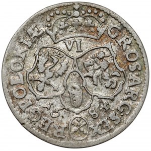 Jan III Sobieski, Szóstak Bydgoszcz 1684 TLB - popiersie z '83