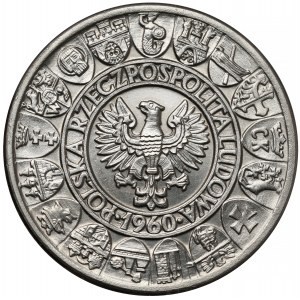 Próba NIKIEL 100 złotych 1960 Mieszko... postacie - z deseniem