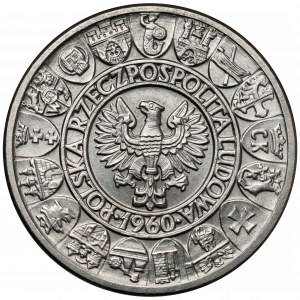 Próba NIKIEL 100 złotych 1960 Mieszko... głowy - mały orzeł