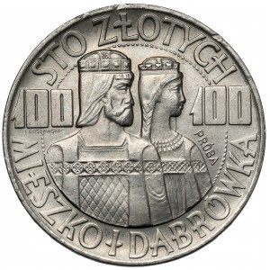Próba NIKIEL 100 złotych 1966 Mieszko... półpostacie